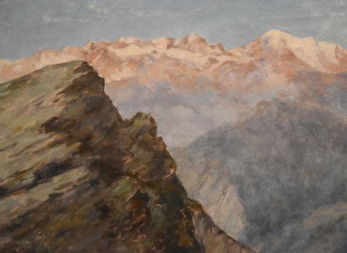 MOUNTAIN LANDSCAPE OIL PAINTING BY CLEMENT CASTELLI 18701959 - ADDITIONAL PHOTO 5