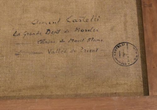 MOUNTAIN LANDSCAPE OIL PAINTING BY CLEMENT CASTELLI 18701959 - ADDITIONAL PHOTO 7