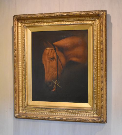 fine victorian horse portrait oil painting - CATEGORY: ANTIQUE ART - DATED VICTORIAN