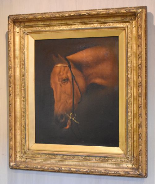 FINE VICTORIAN HORSE PORTRAIT OIL PAINTING - ADDITIONAL PHOTO 1