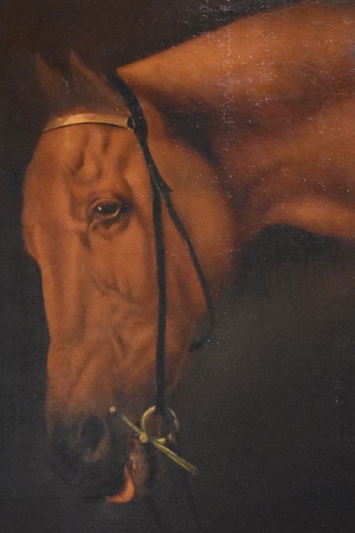 FINE VICTORIAN HORSE PORTRAIT OIL PAINTING - ADDITIONAL PHOTO 3