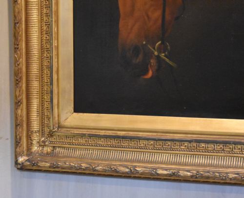 FINE VICTORIAN HORSE PORTRAIT OIL PAINTING - ADDITIONAL PHOTO 4