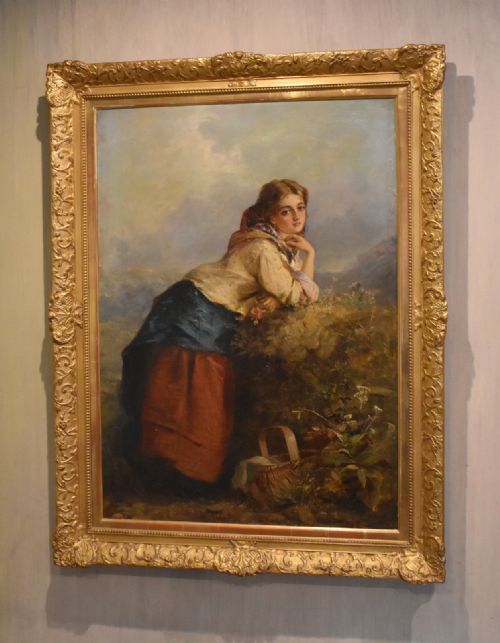 large victorian oil painting by thomas kent pelham - CATEGORY: ANTIQUE ART - DATED 1870