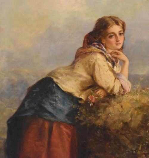LARGE VICTORIAN OIL PAINTING BY THOMAS KENT PELHAM - ADDITIONAL PHOTO 3