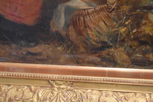 LARGE VICTORIAN OIL PAINTING BY THOMAS KENT PELHAM - ADDITIONAL PHOTO 4