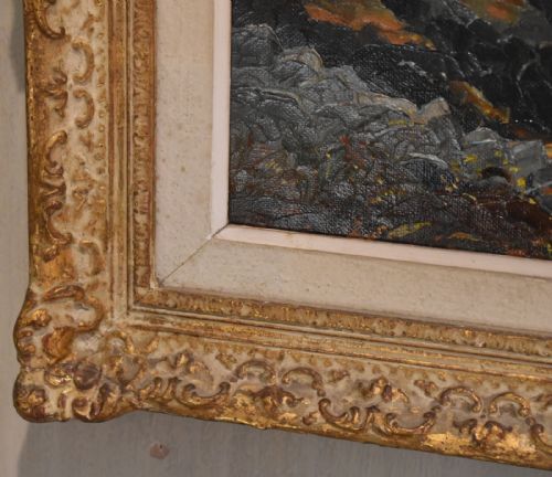 CORNISH COAST OIL PAINTING BY HUGH EDWARD RIDGE - ADDITIONAL PHOTO 7