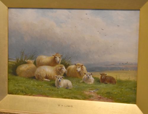 FINE PAIR OF OIL PAINTINGS BY WHLEWIS - ADDITIONAL PHOTO 4