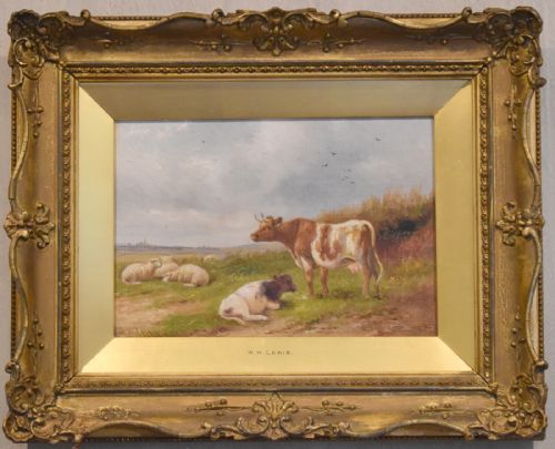 FINE PAIR OF OIL PAINTINGS BY WHLEWIS - ADDITIONAL PHOTO 5