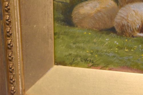 FINE PAIR OF OIL PAINTINGS BY WHLEWIS - ADDITIONAL PHOTO 8