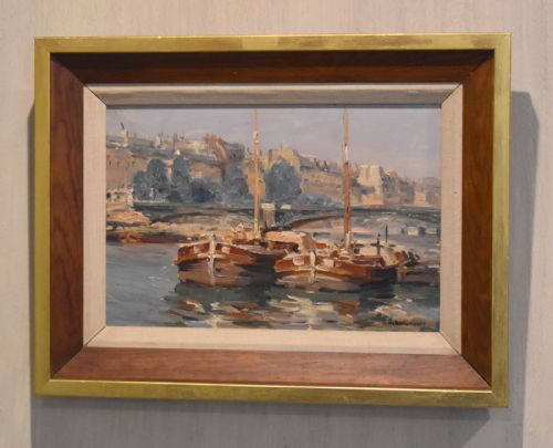 oil painting of paris by jules ribeaucourt - CATEGORY: ANTIQUE ART - DATED 1930