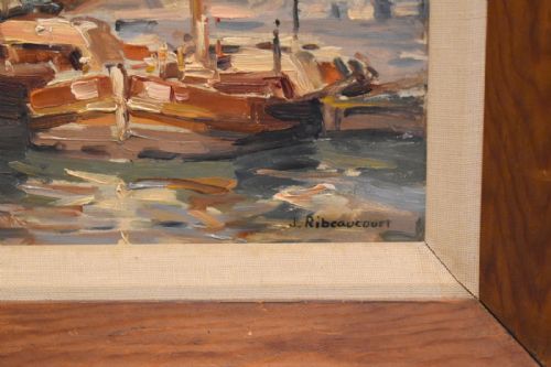 OIL PAINTING OF PARIS BY JULES RIBEAUCOURT - ADDITIONAL PHOTO 3