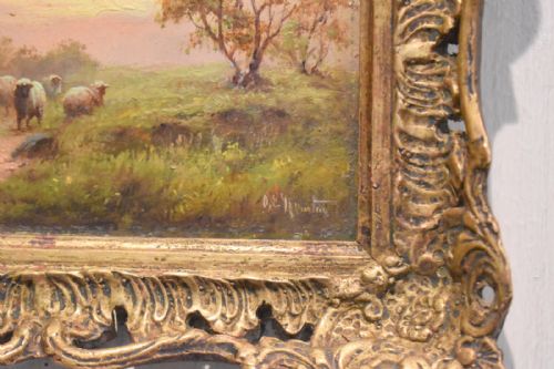 VICTORIAN LANDSCAPE OIL PAINTING - ADDITIONAL PHOTO 4