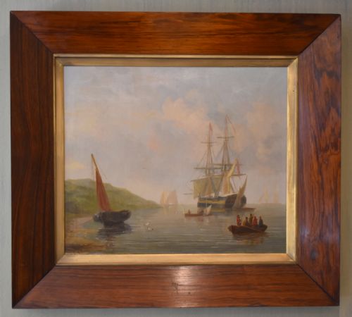 NINETEENTH CENTURY MARINE OIL PAINTING - ADDITIONAL PHOTO 1