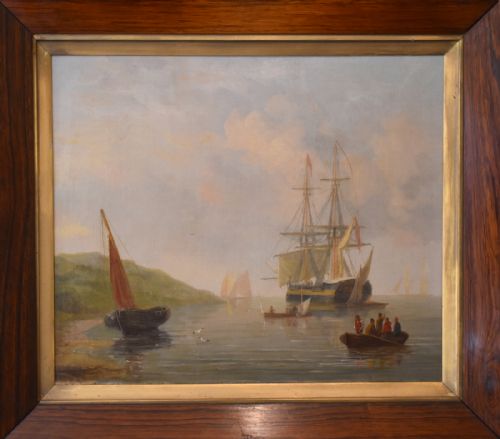 NINETEENTH CENTURY MARINE OIL PAINTING - ADDITIONAL PHOTO 2