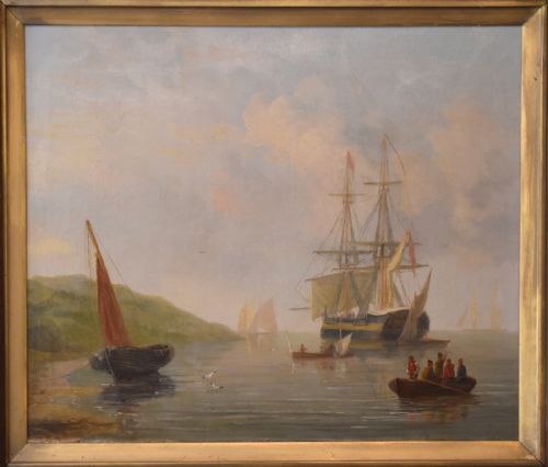 NINETEENTH CENTURY MARINE OIL PAINTING - ADDITIONAL PHOTO 3
