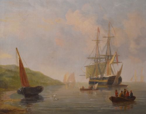NINETEENTH CENTURY MARINE OIL PAINTING - ADDITIONAL PHOTO 5