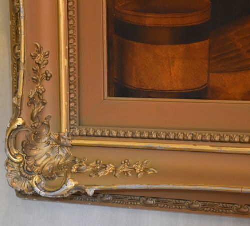 LARGE REGENCY PRINT OF A FAMILY WITH BIRDS - ADDITIONAL PHOTO 3