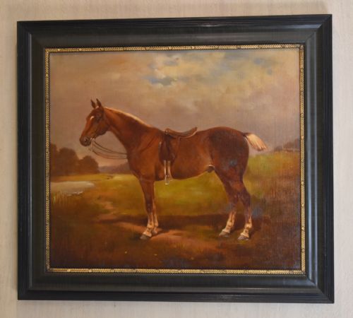 victorian horse oil painting by bchichester - CATEGORY: ANTIQUE ART - DATED VICTORIAN