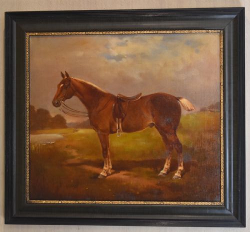 VICTORIAN HORSE OIL PAINTING BY BCHICHESTER - ADDITIONAL PHOTO 1