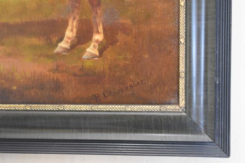 VICTORIAN HORSE OIL PAINTING BY BCHICHESTER - ADDITIONAL PHOTO 4