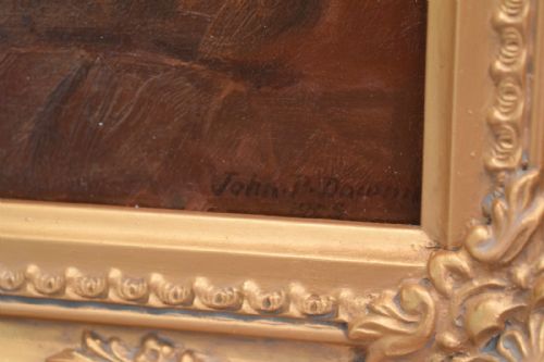 FINE SCOTTISH INTERIOR SCENE OIL PAINTING BY JPDOWNIE - ADDITIONAL PHOTO 4
