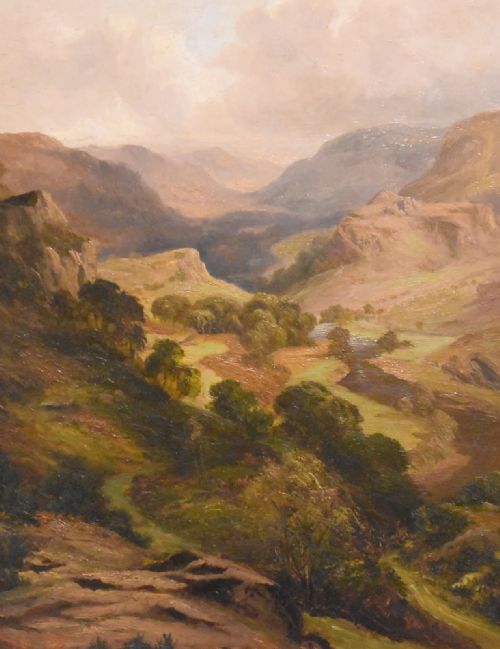 WELSH LANDSCAPE OIL PAINTING BY FRANK T CARTER - ADDITIONAL PHOTO 5