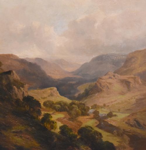 WELSH LANDSCAPE OIL PAINTING BY FRANK T CARTER - ADDITIONAL PHOTO 6