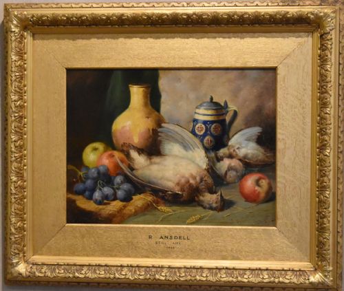 SUPERB VICTORIAN STILL LIFE OIL PAINTING BY RICHARD ANSDELL - ADDITIONAL PHOTO 2