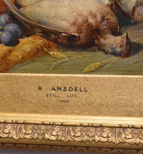 SUPERB VICTORIAN STILL LIFE OIL PAINTING BY RICHARD ANSDELL - ADDITIONAL PHOTO 5
