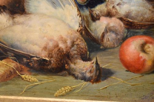 SUPERB VICTORIAN STILL LIFE OIL PAINTING BY RICHARD ANSDELL - ADDITIONAL PHOTO 6