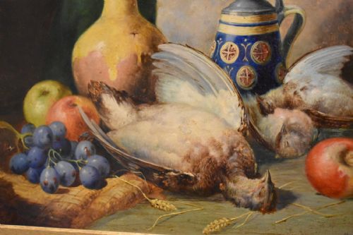 SUPERB VICTORIAN STILL LIFE OIL PAINTING BY RICHARD ANSDELL - ADDITIONAL PHOTO 7