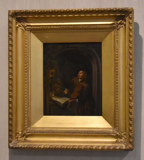PAIR OF OIL PAINTINGS OF FIGURES AT WINDOWS - ADDITIONAL PHOTO 4