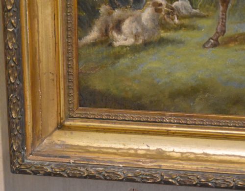 VICTORIAN OIL PAINTING OF HORSES BY H JONES - ADDITIONAL PHOTO 4