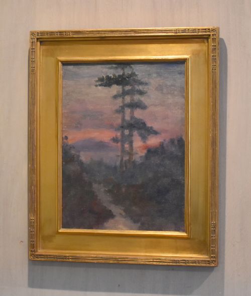american oil painting raquette lake new york state - CATEGORY: ANTIQUE ART - DATED 1920