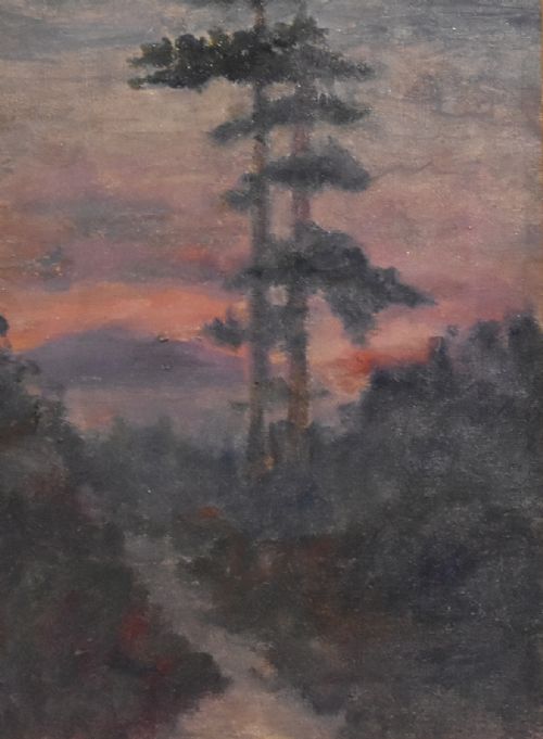 AMERICAN OIL PAINTING RAQUETTE LAKE NEW YORK STATE - ADDITIONAL PHOTO 4