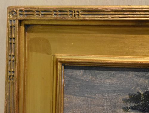 AMERICAN OIL PAINTING RAQUETTE LAKE NEW YORK STATE - ADDITIONAL PHOTO 5