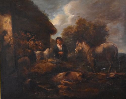 VICTORIAN OIL PAINTING AFTER GEORGE ARMFIELD - ADDITIONAL PHOTO 4