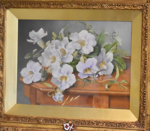 fine floral still life watercolour by eva francis - CATEGORY: ANTIQUE ART - DATED 1920