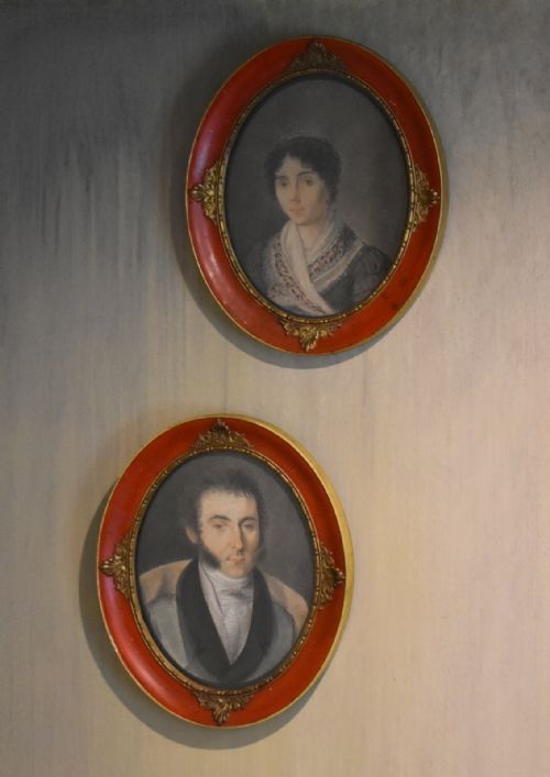 pair of french watercolour portraits - CATEGORY: ANTIQUE ART - DATED 19TH CENTURY