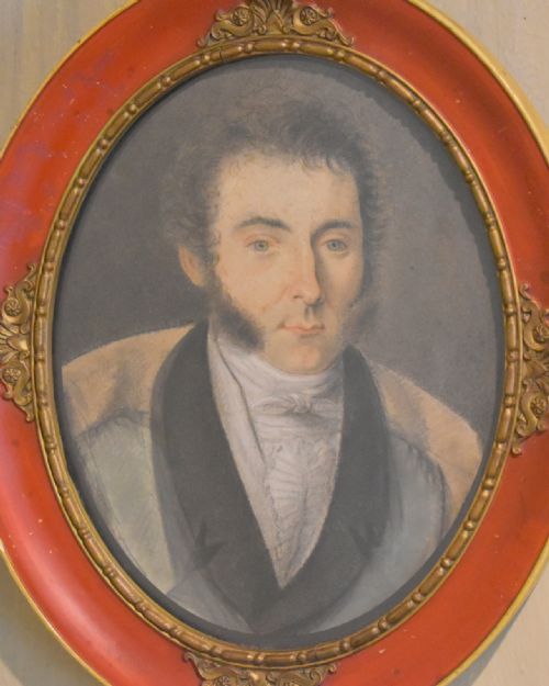 PAIR OF FRENCH WATERCOLOUR PORTRAITS - ADDITIONAL PHOTO 1