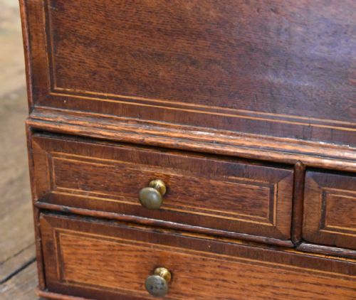 SUPERB GEORGIAN OAK CANDLE BOX - ADDITIONAL PHOTO 4
