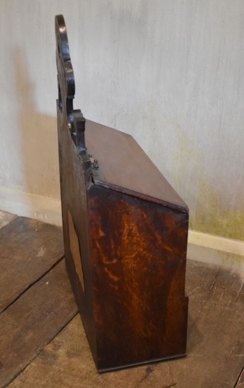 SUPERB GEORGIAN OAK CANDLE BOX - ADDITIONAL PHOTO 5