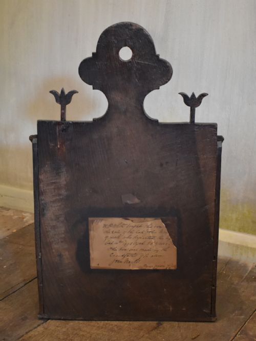 SUPERB GEORGIAN OAK CANDLE BOX - ADDITIONAL PHOTO 6
