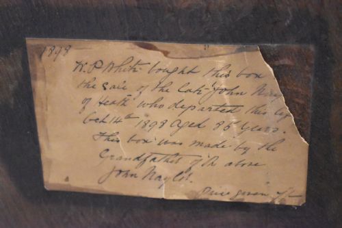 SUPERB GEORGIAN OAK CANDLE BOX - ADDITIONAL PHOTO 7