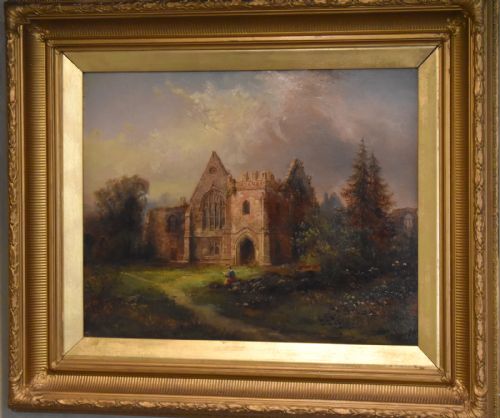 PAIR OF VICTORIAN OIL PAINTINGS BY MSINCLAIR - ADDITIONAL PHOTO 3