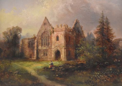 PAIR OF VICTORIAN OIL PAINTINGS BY MSINCLAIR - ADDITIONAL PHOTO 4