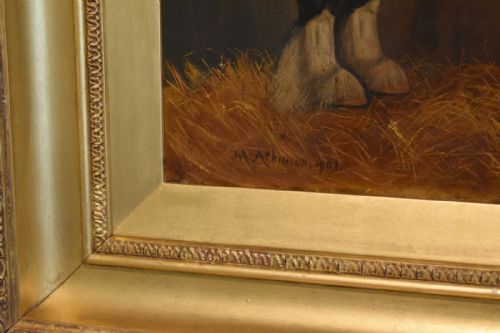 SUPERB VICTORIAN SHIRE HORSE PAINTING - ADDITIONAL PHOTO 3