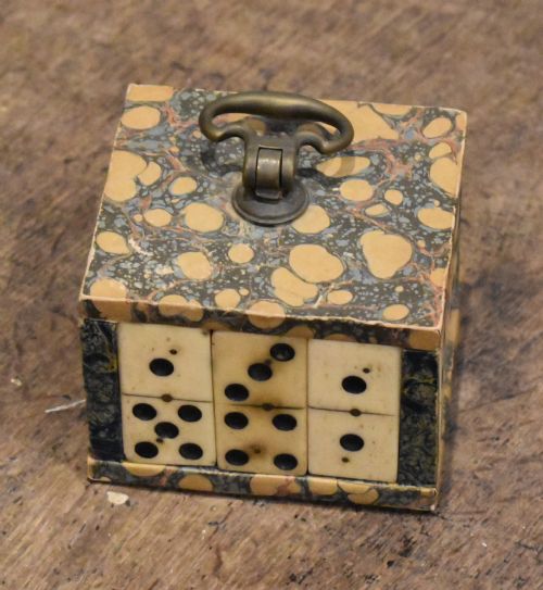 UNUSUAL VICTORIAN DOMINO PAPERWEIGHT - ADDITIONAL PHOTO 1