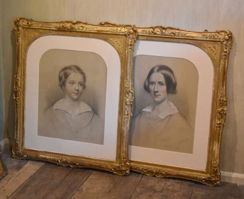 SUPERB PAIR OF LARGE PORTRAIT DRAWINGS BY JSTEMPLETON - ADDITIONAL PHOTO 3
