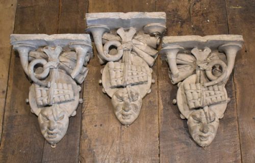 SET OF THREE GEORGIAN PLASTER WALL BRACKETS - ADDITIONAL PHOTO 10